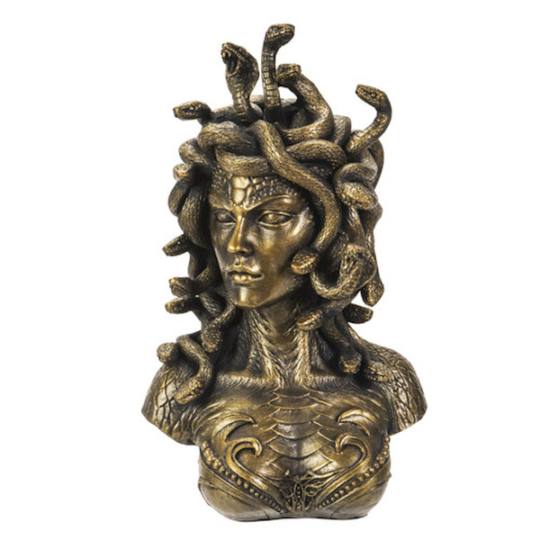 Serpent's Gaze Bronze Medusa Bust Statue Bronze sculptures snakes